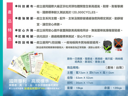 起立時光 KL-P1806 入門首選人體工學椅