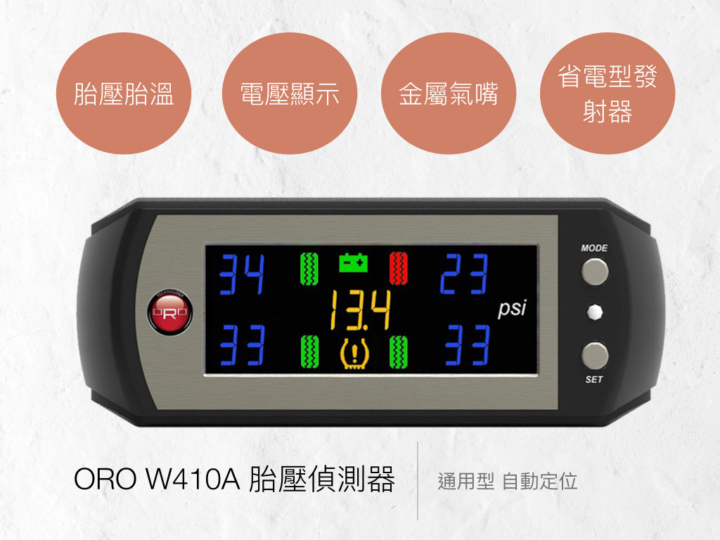 ORO W410A通用型胎壓偵測器